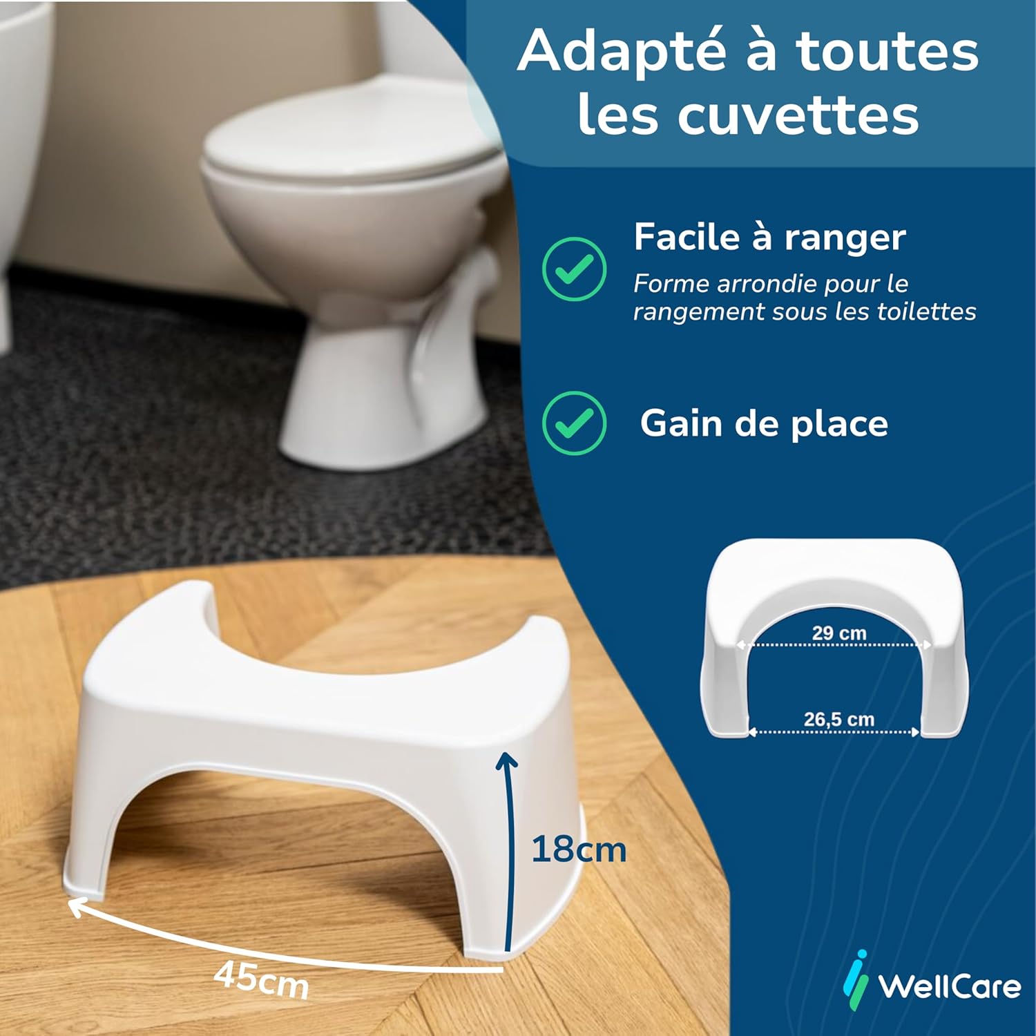 Tabouret de toilette