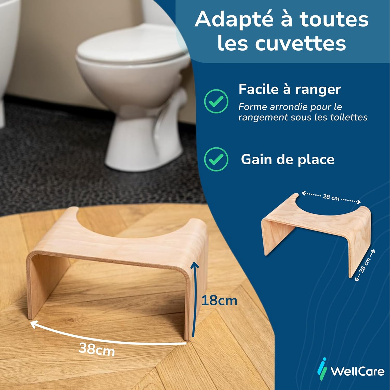 Tabouret de toilette