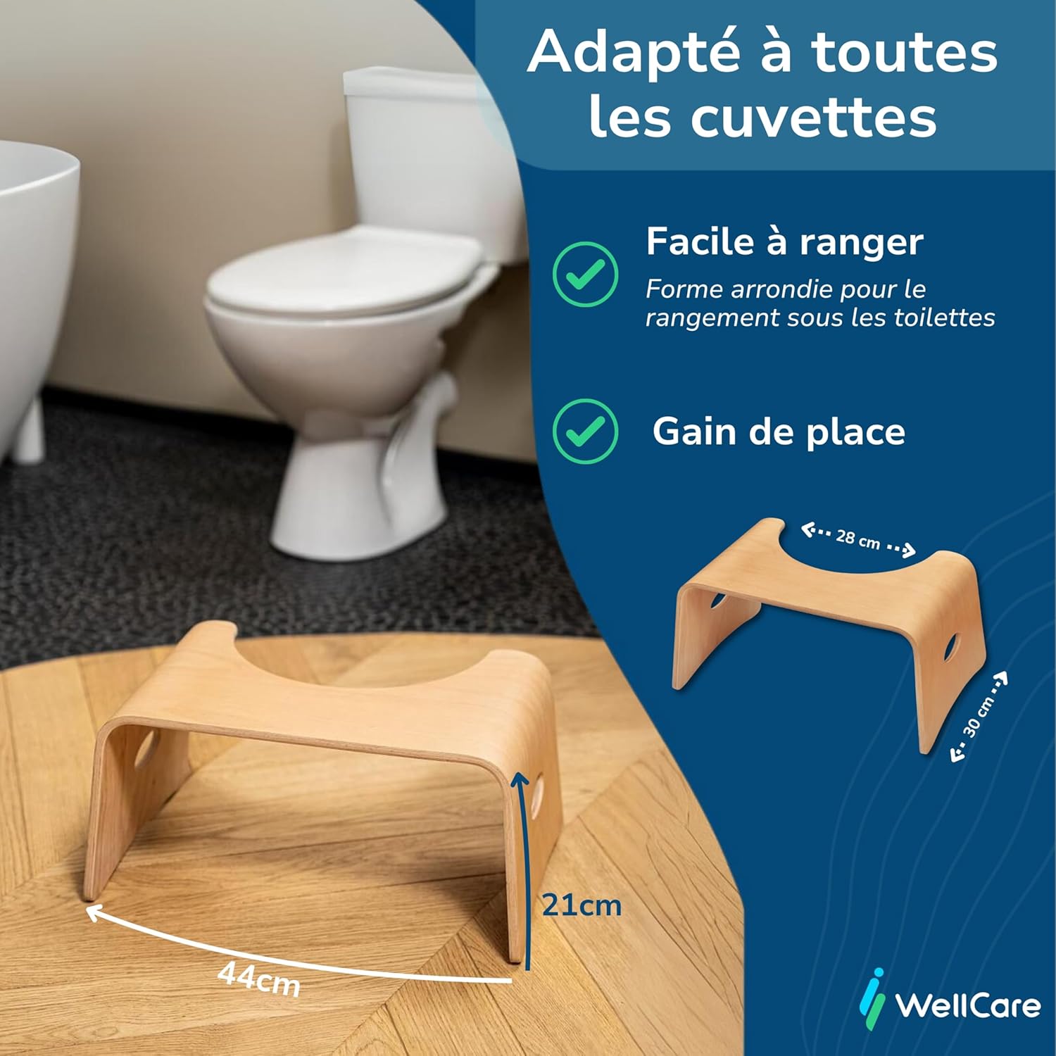 Tabouret de toilette