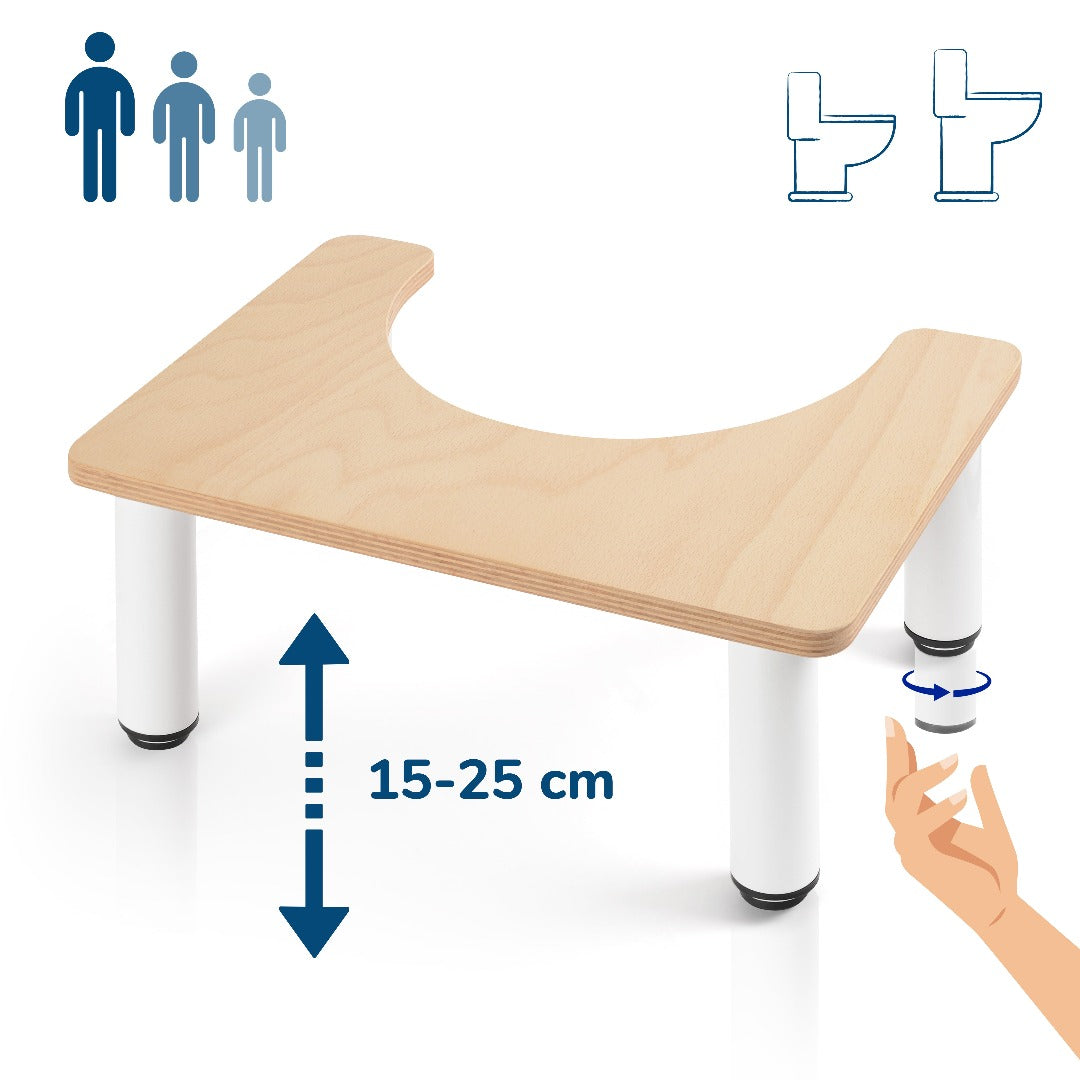 WellCare Tabouret de toilette ajustable en hauteur