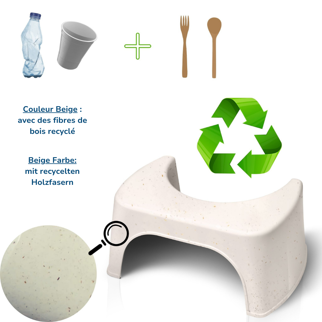 tabouret wc beige recyclé
