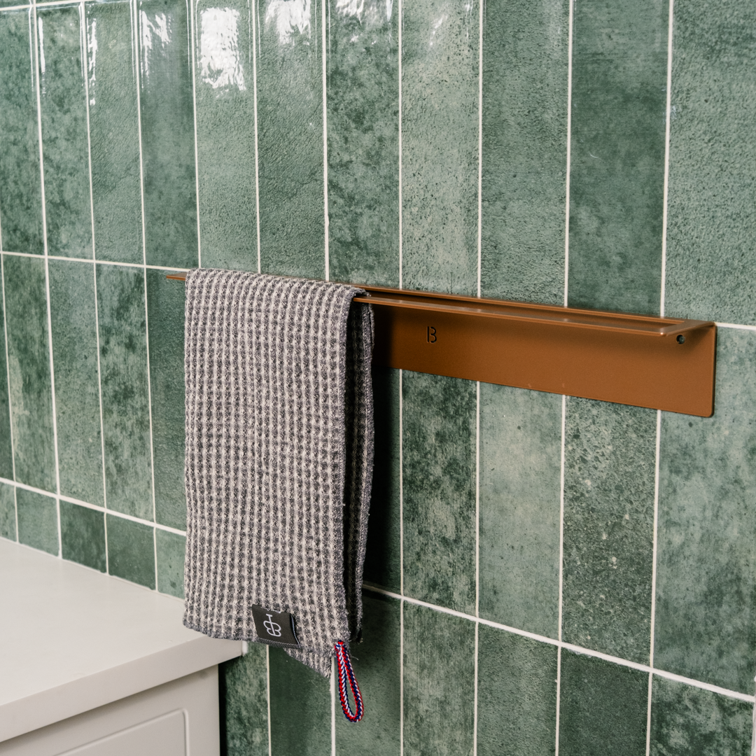 porte serviette support couleur terracotta