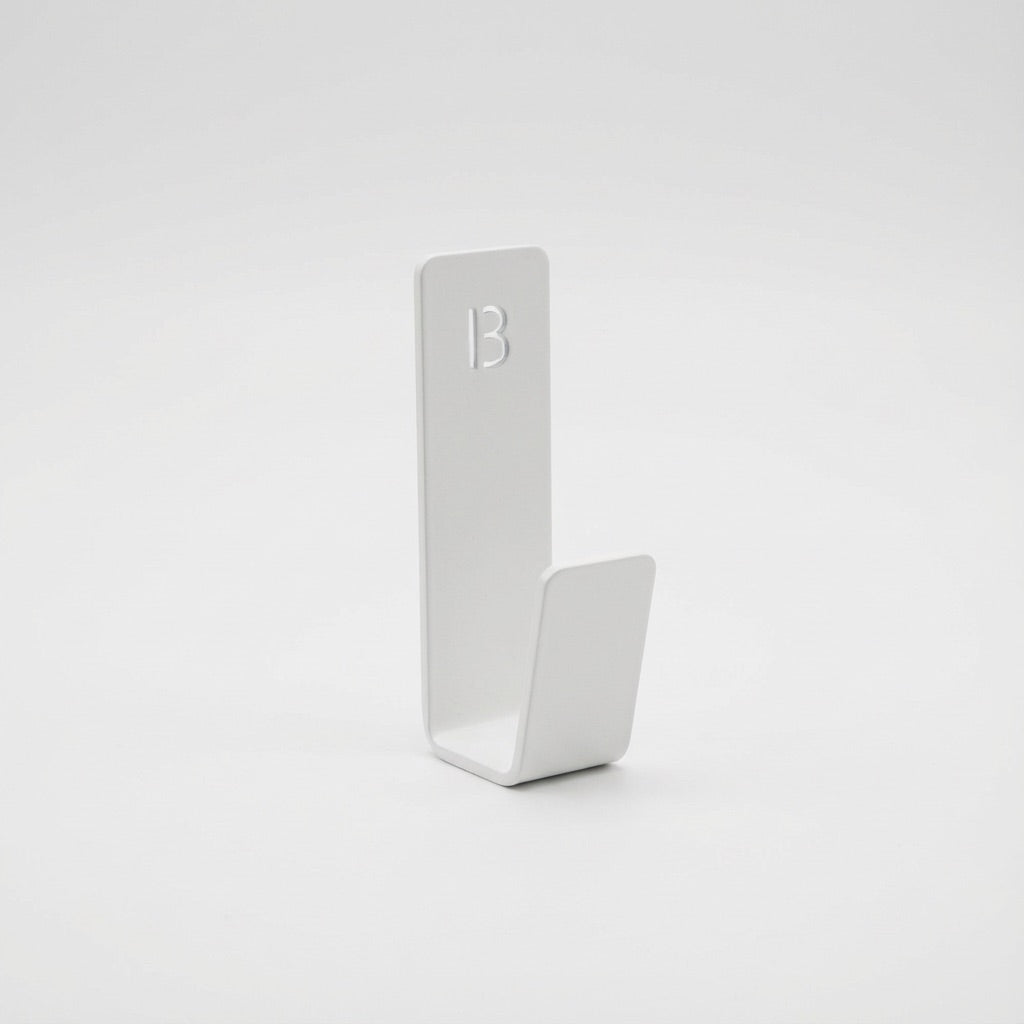 Patère Murale - 1 crochet blanc