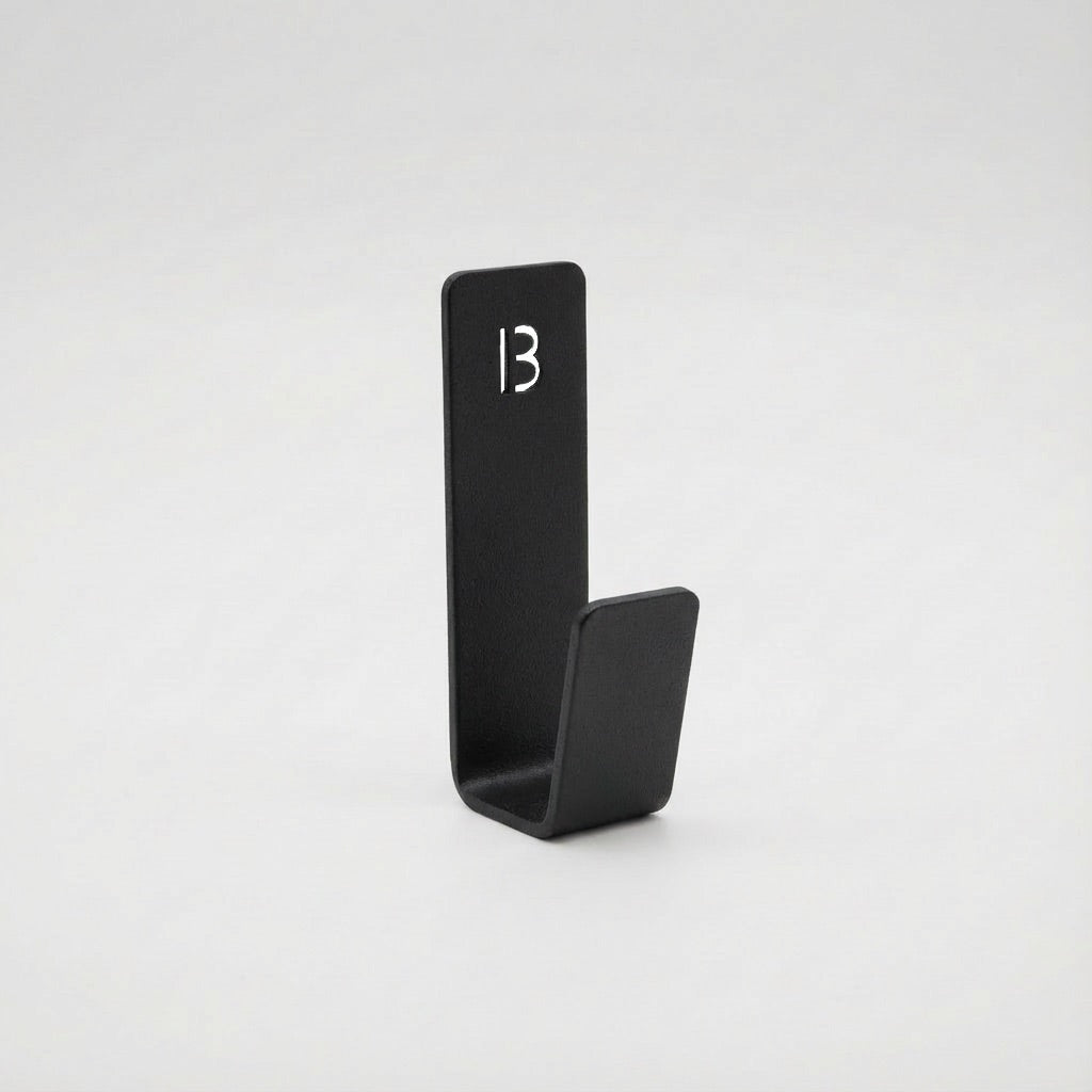 Patère Murale - 1 crochet noir