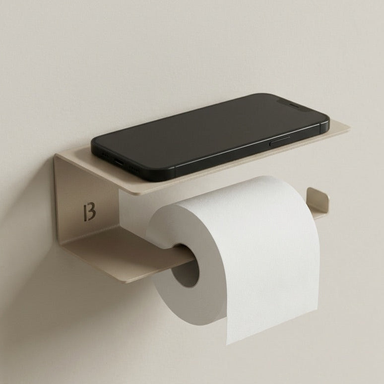 Porte Papier Toilette Mural avec Tablette